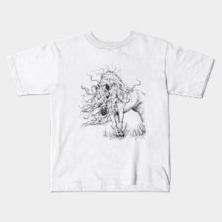 Wispy Horse Kids T-Shirt